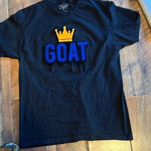 Goat raised T-shirt, black size large